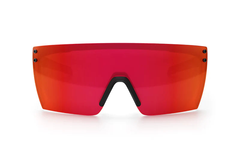 Performance Lazerface Matte Black - Firestorm Red/Orange Polarized Lens