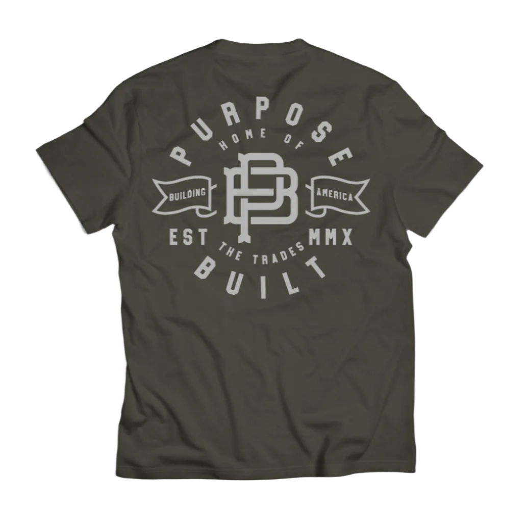 Emblem Tee, Charcoal