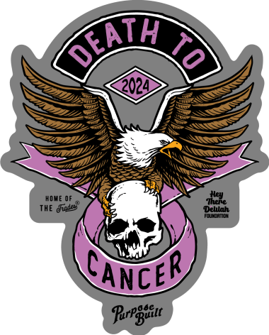 Death to Cancer, 2024 Die Cut Sticker, 3.2"